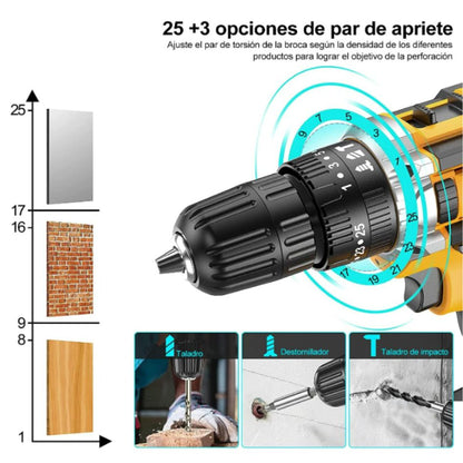 Taladro Inalámbrico BonPower 48V con 2 Baterías