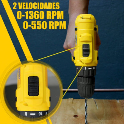 Taladro Inalámbrico BonPower 48V con 2 Baterías